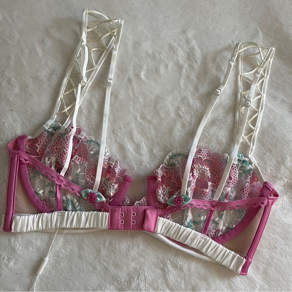 For Love & Lemons Festival Floral Underwire Bra 34C - Picture 4 of 4